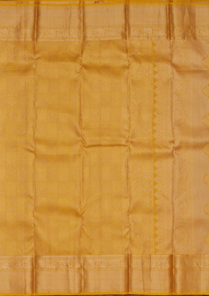 Yellow Zariwork Pure Silk Saree