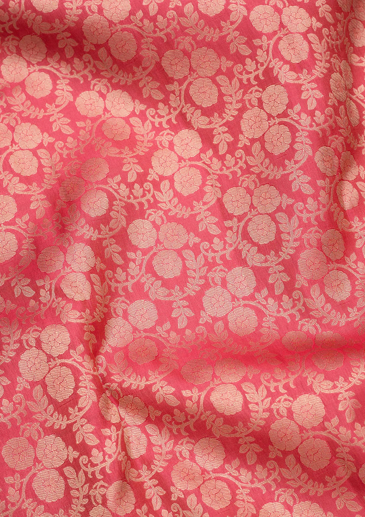 Pink Zariwork Pure Silk Saree