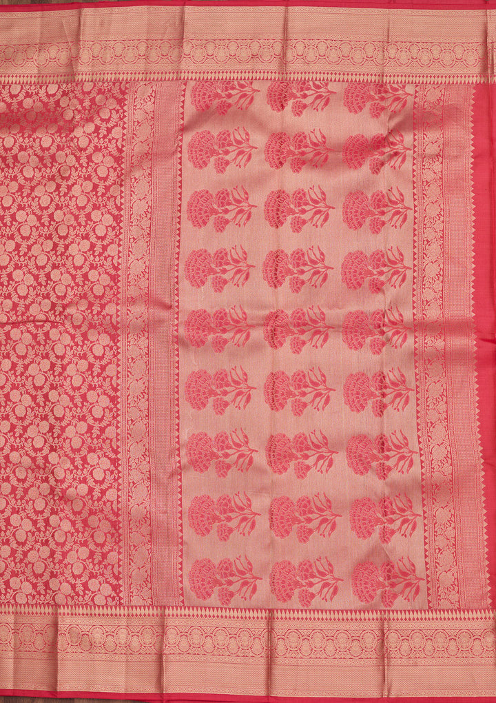Pink Zariwork Pure Silk Saree
