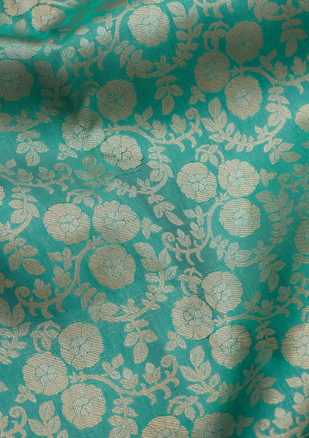 Sea Green Zariwork Pure Silk Saree