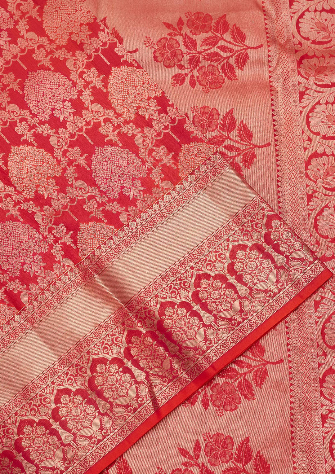 Orange Zariwork Pure Silk Saree