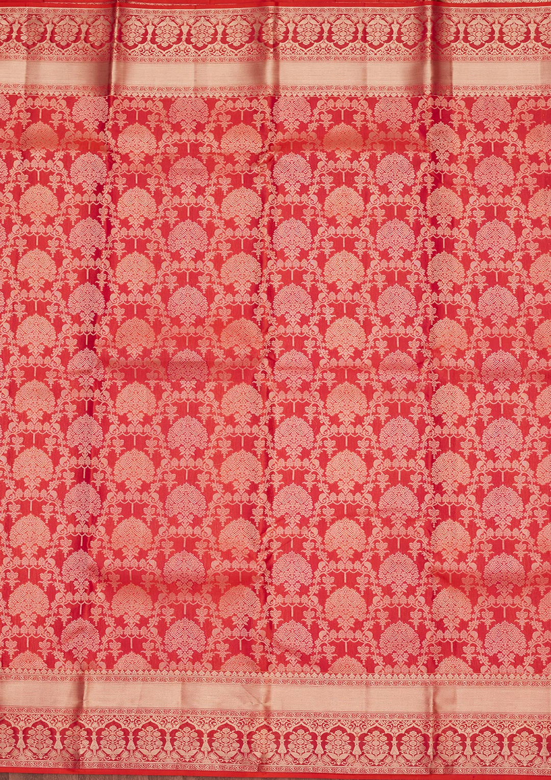 Orange Zariwork Pure Silk Saree