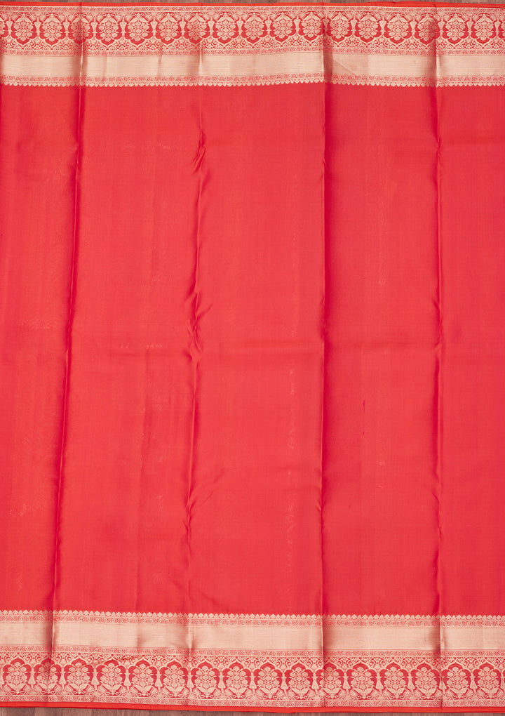 Orange Zariwork Pure Silk Saree