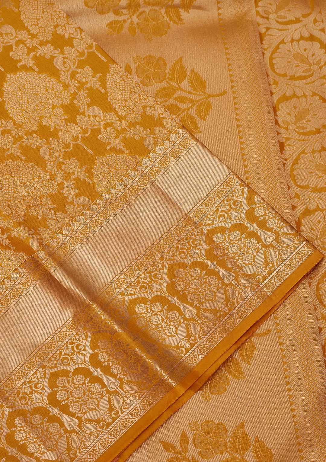 Yellow Zariwork Pure Silk Saree