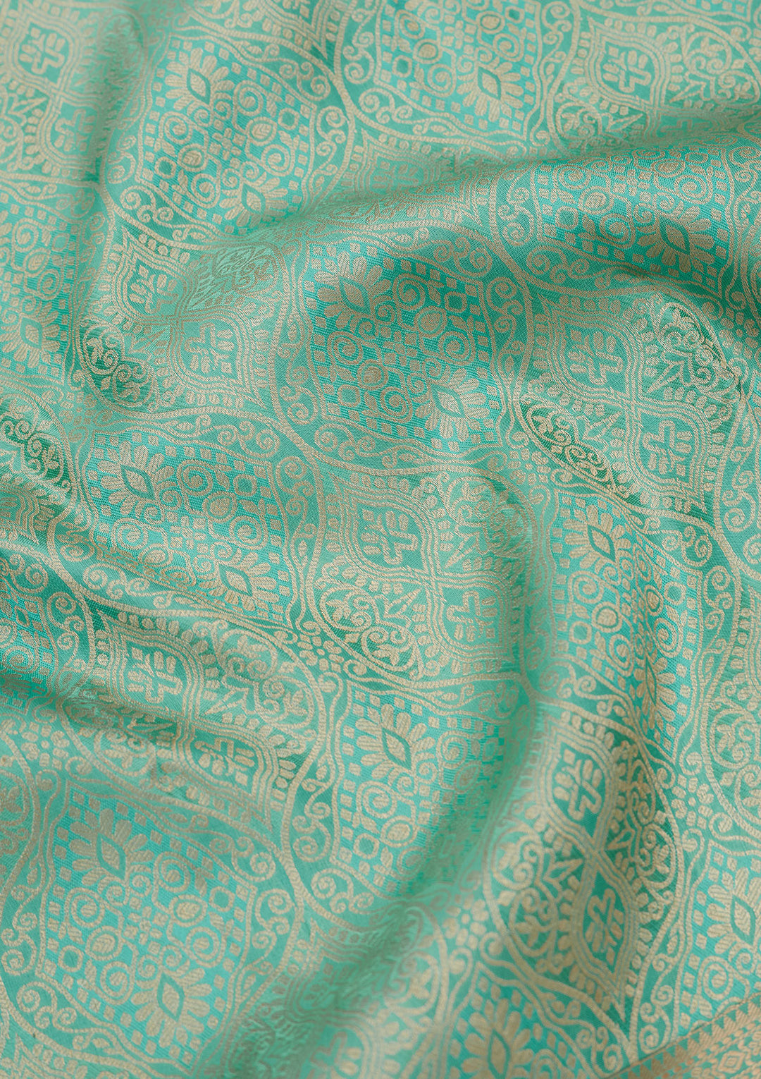 Sea Green Zariwork Pure Silk Saree