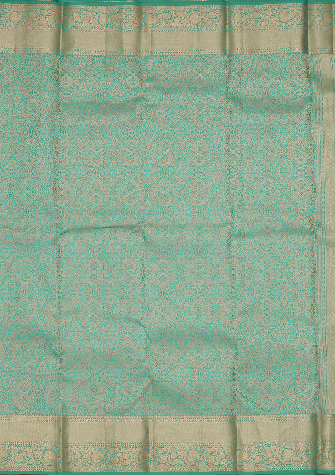 Sea Green Zariwork Pure Silk Saree