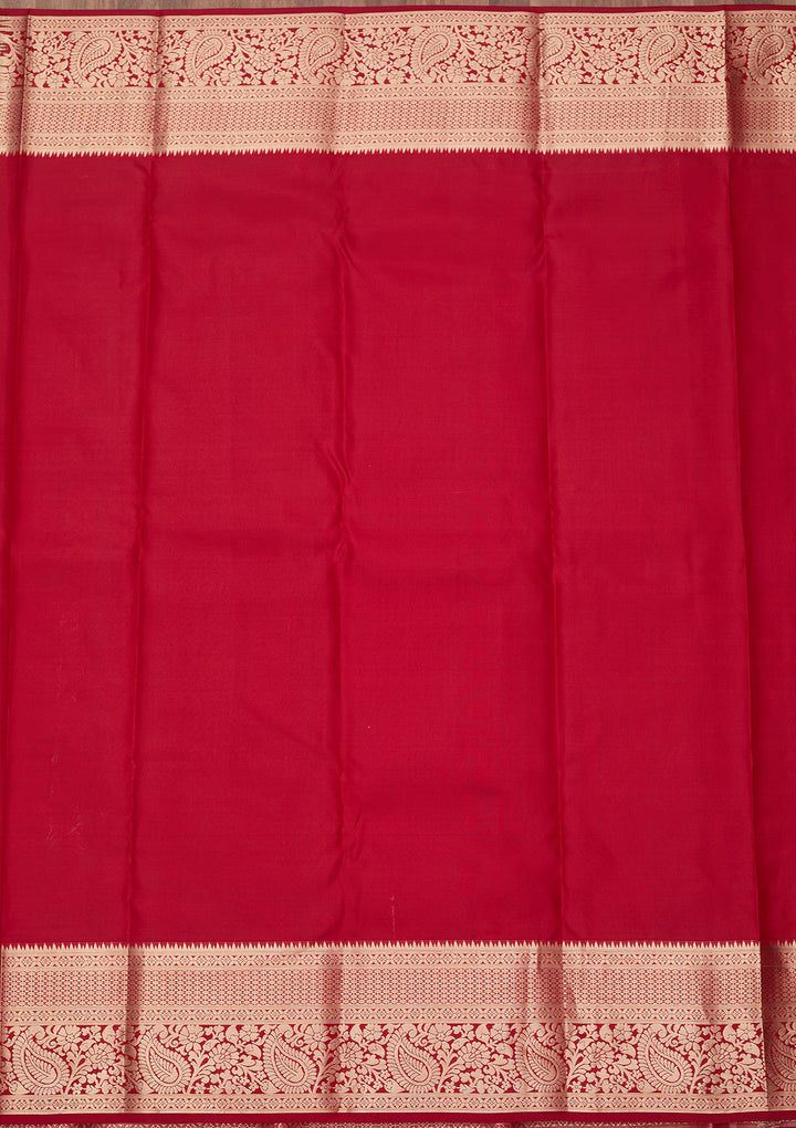 Maroon Zariwork (Gold) Silk Silk_Saree