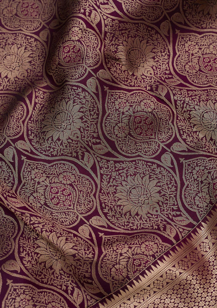 Purple Zariwork (Silver) Silk Silk_Saree