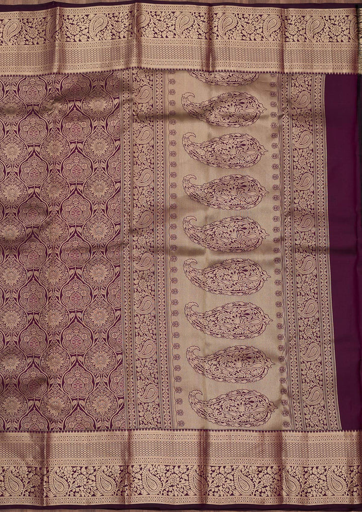 Purple Zariwork (Silver) Silk Silk_Saree