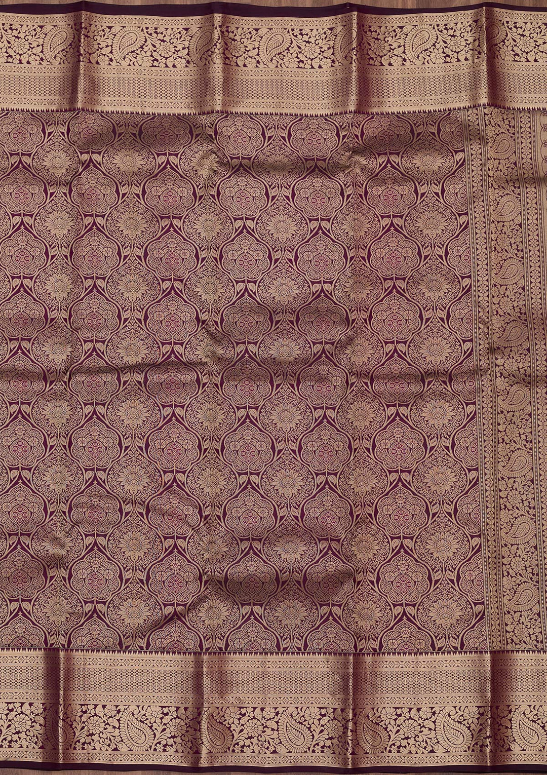 Purple Zariwork (Silver) Silk Silk_Saree