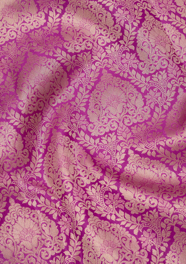 Lavender Zariwork Pure Silk Saree