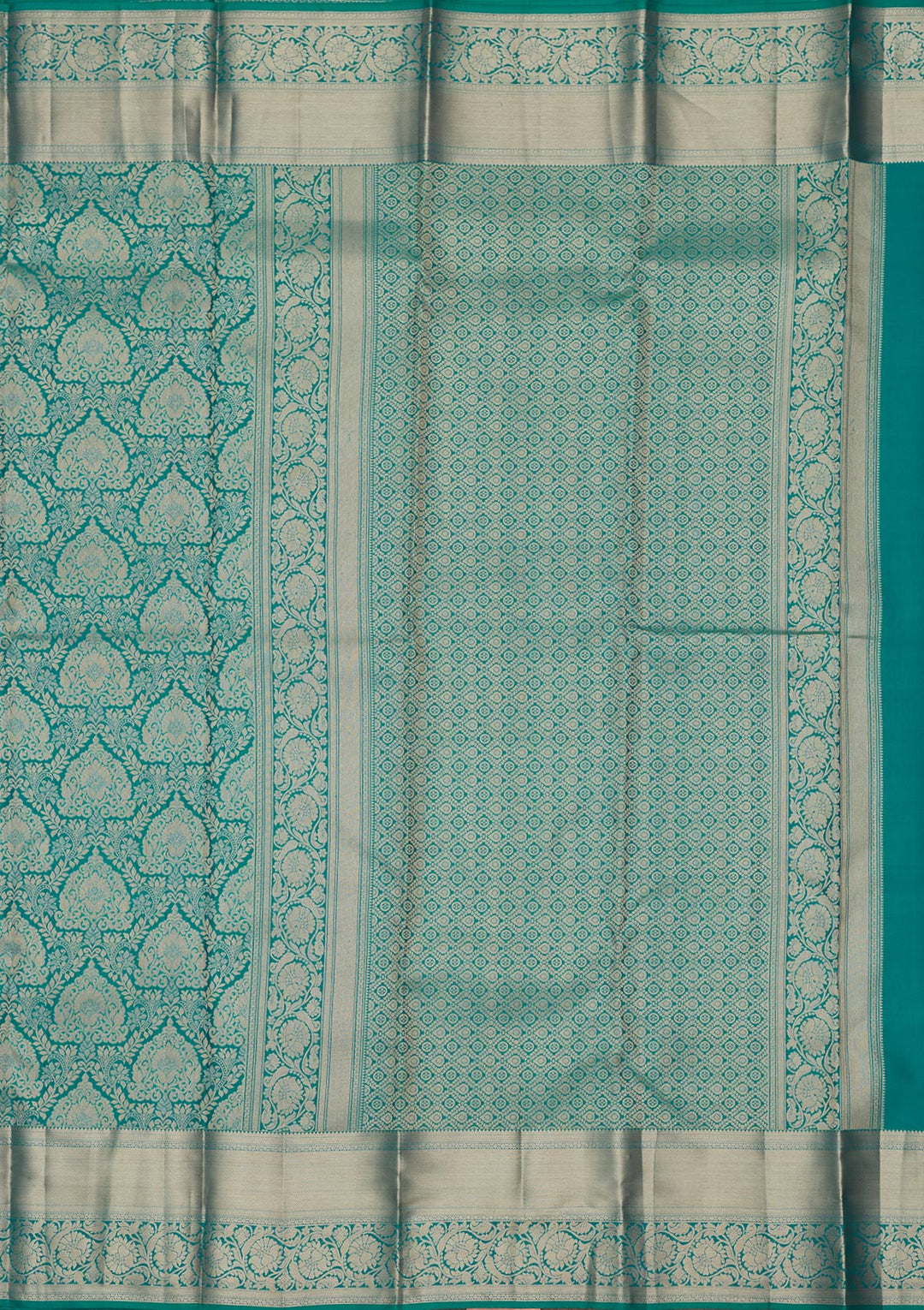 Rama Green Zariwork Pure Silk Saree