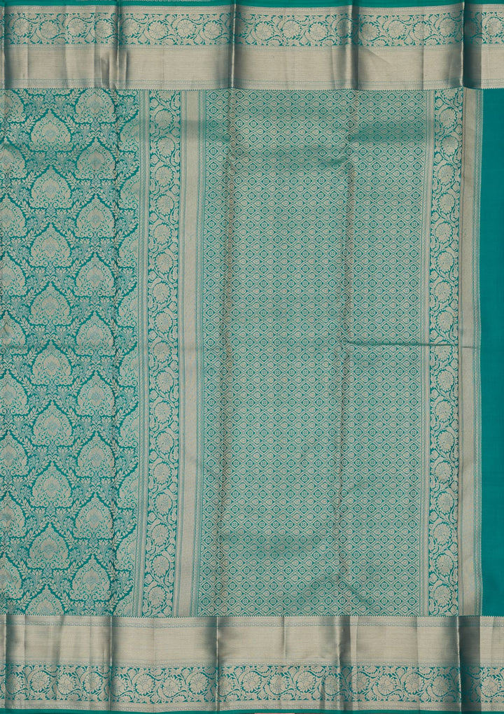 Rama Green Zariwork Pure Silk Saree