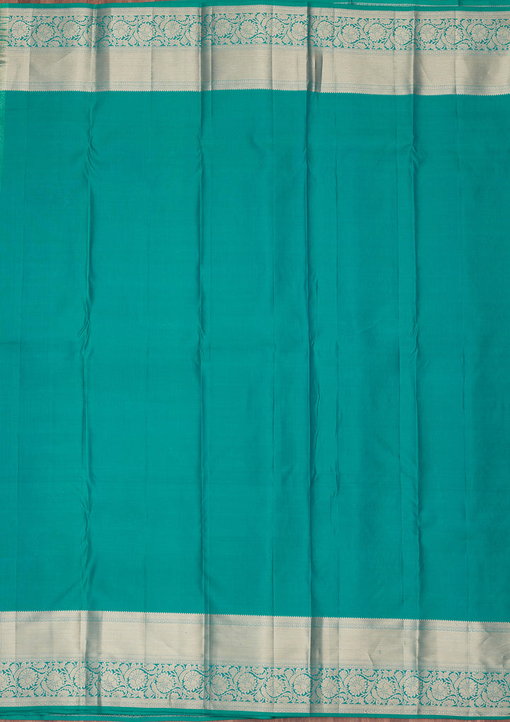 Rama Green Zariwork Pure Silk Saree