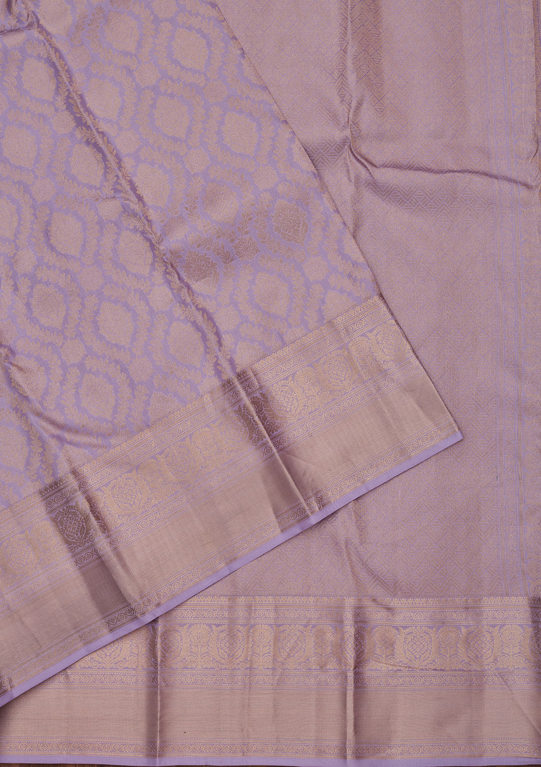 Lavender Zariwork Pure Silk Saree