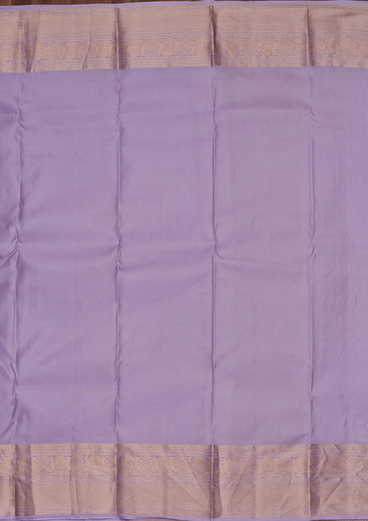 Lavender Zariwork Pure Silk Saree
