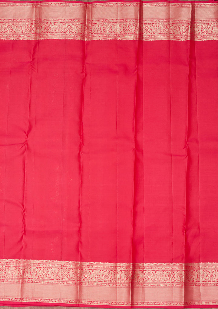 Rani Pink Zariwork Pure Silk Saree