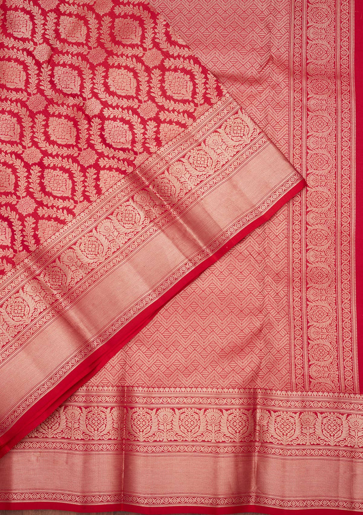 Red Zariwork Pure Silk Saree