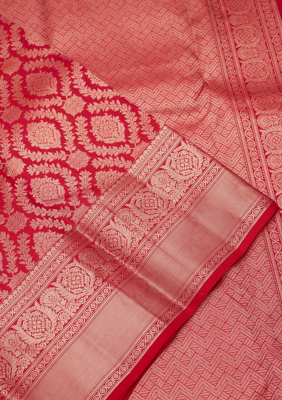 Red Zariwork Pure Silk Saree