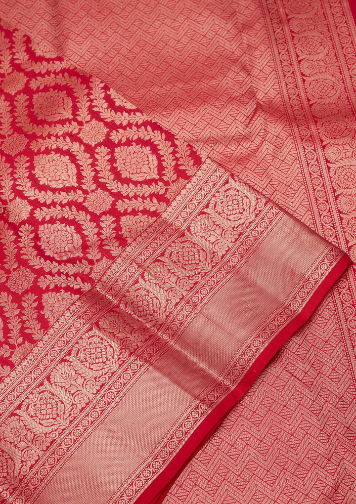 Red Zariwork Pure Silk Saree