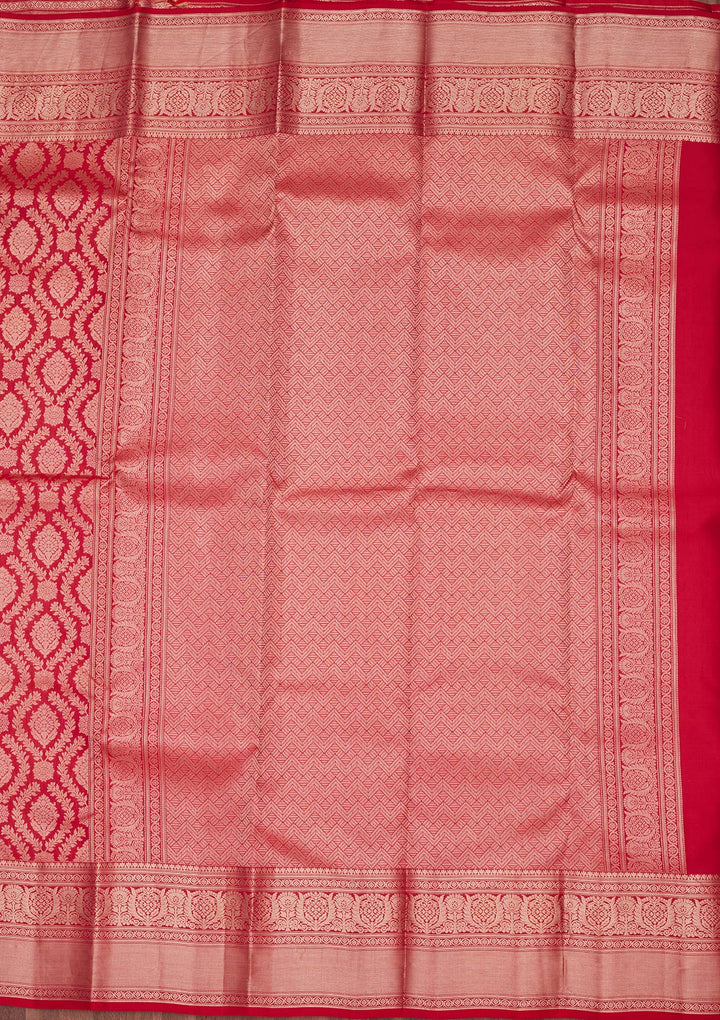 Red Zariwork Pure Silk Saree