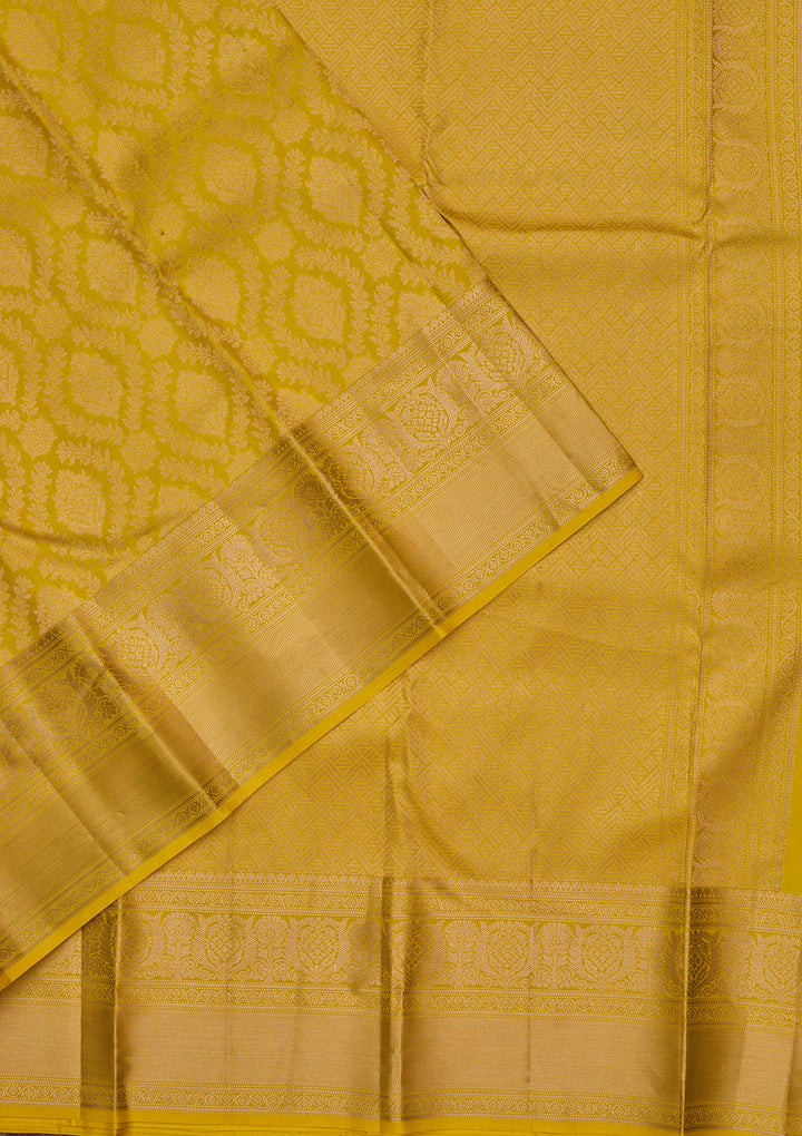 Yellow Zariwork Pure Silk Saree