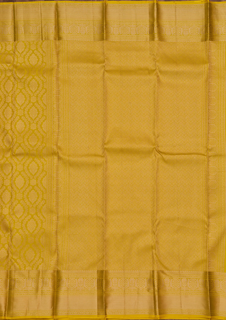 Yellow Zariwork Pure Silk Saree