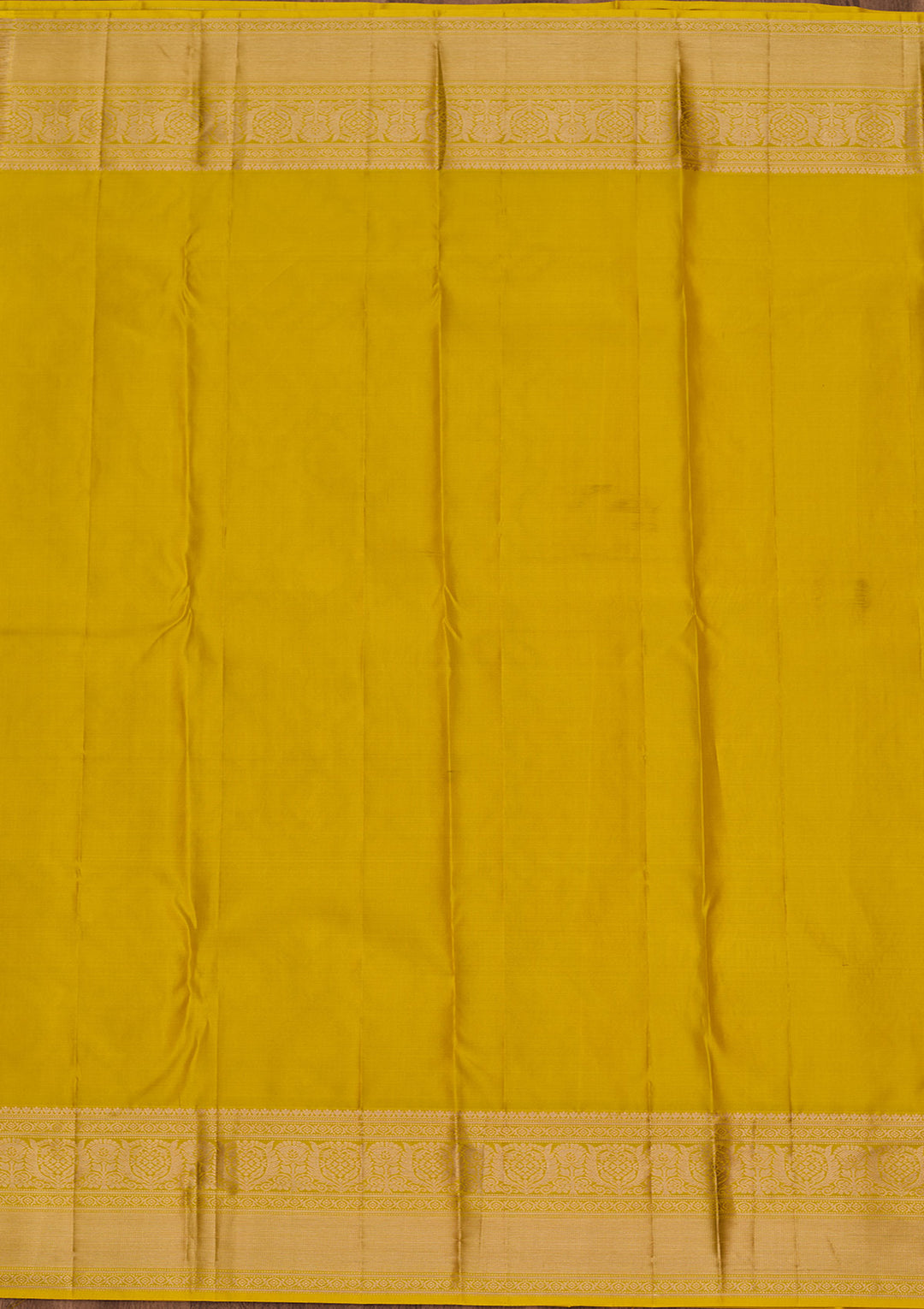 Yellow Zariwork Pure Silk Saree