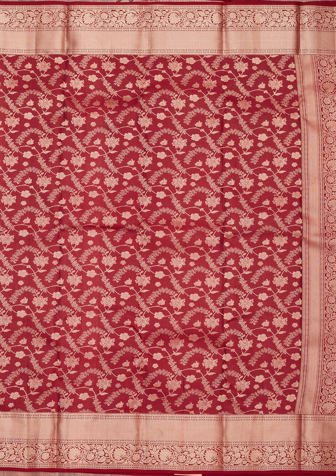 Maroon Zariwork Pure Silk Saree