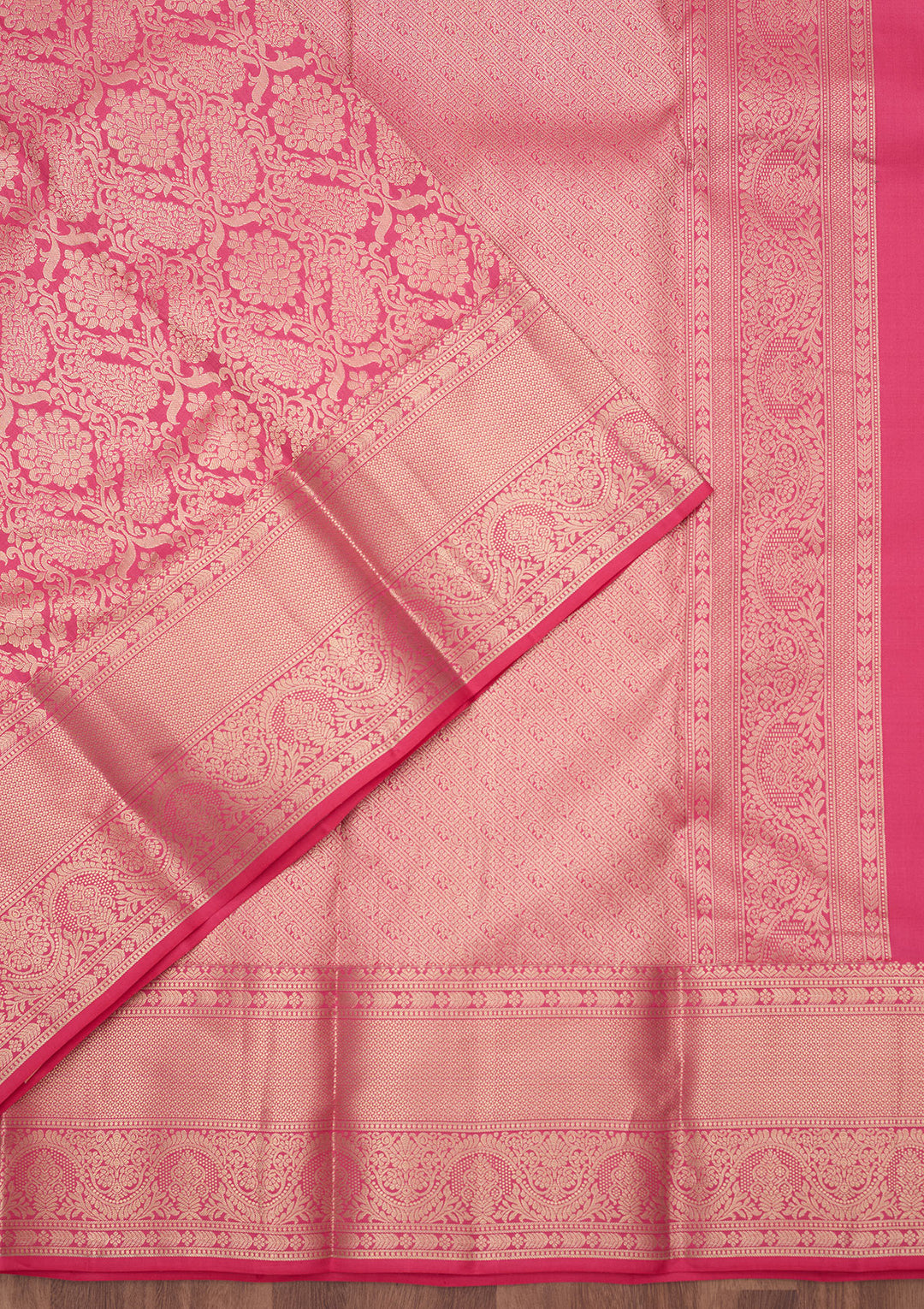 Pink Zariwork (Silver) Silk Silk_Saree