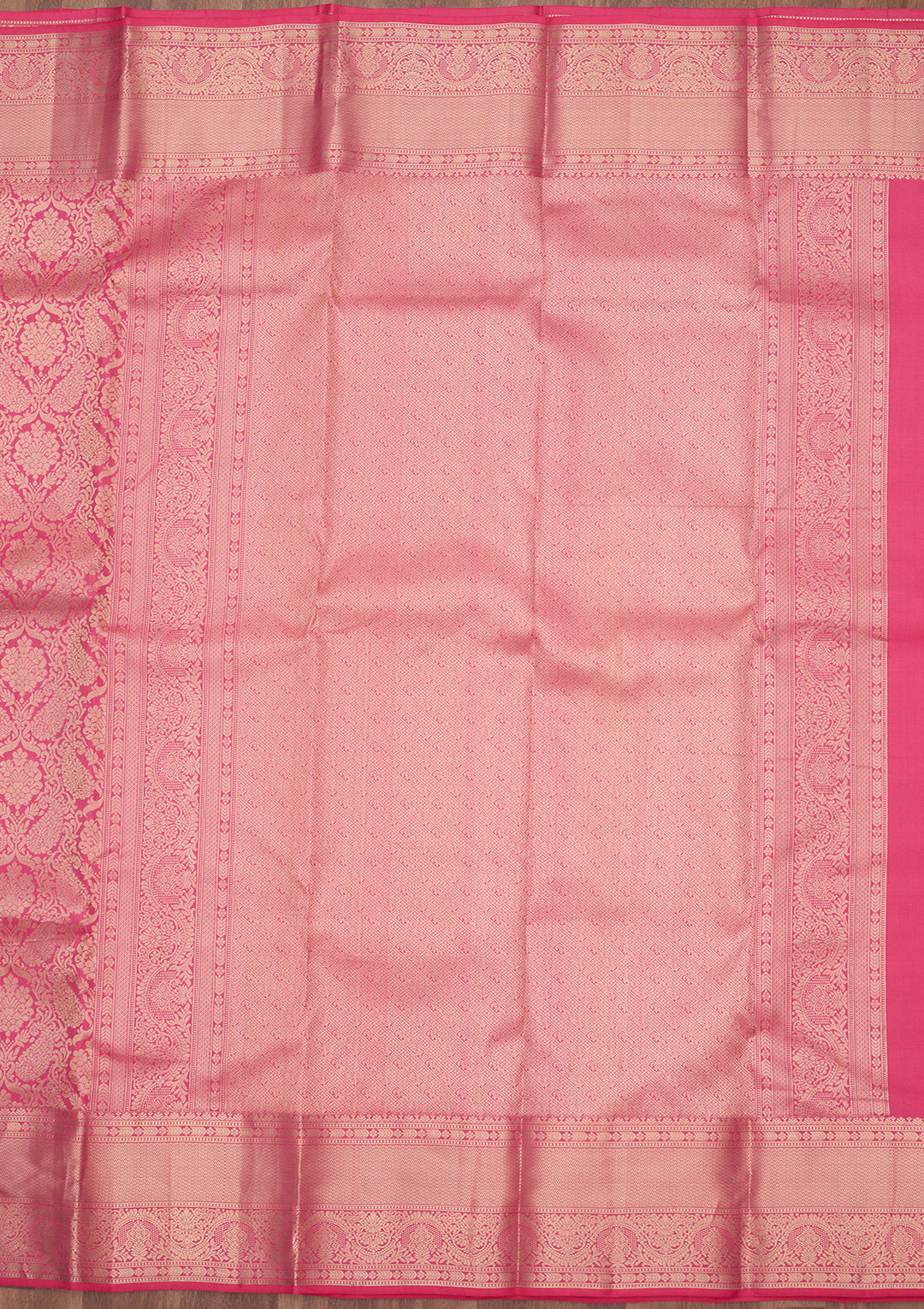 Pink Zariwork (Silver) Silk Silk_Saree