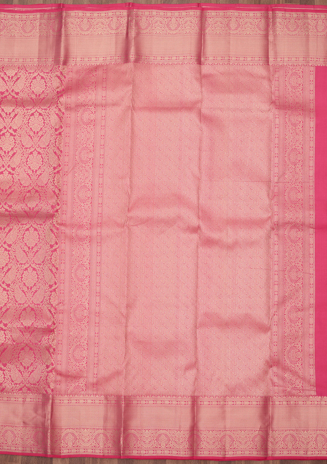 Pink Zariwork (Silver) Silk Silk_Saree