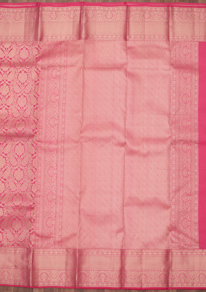 Pink Zariwork (Silver) Silk Silk_Saree