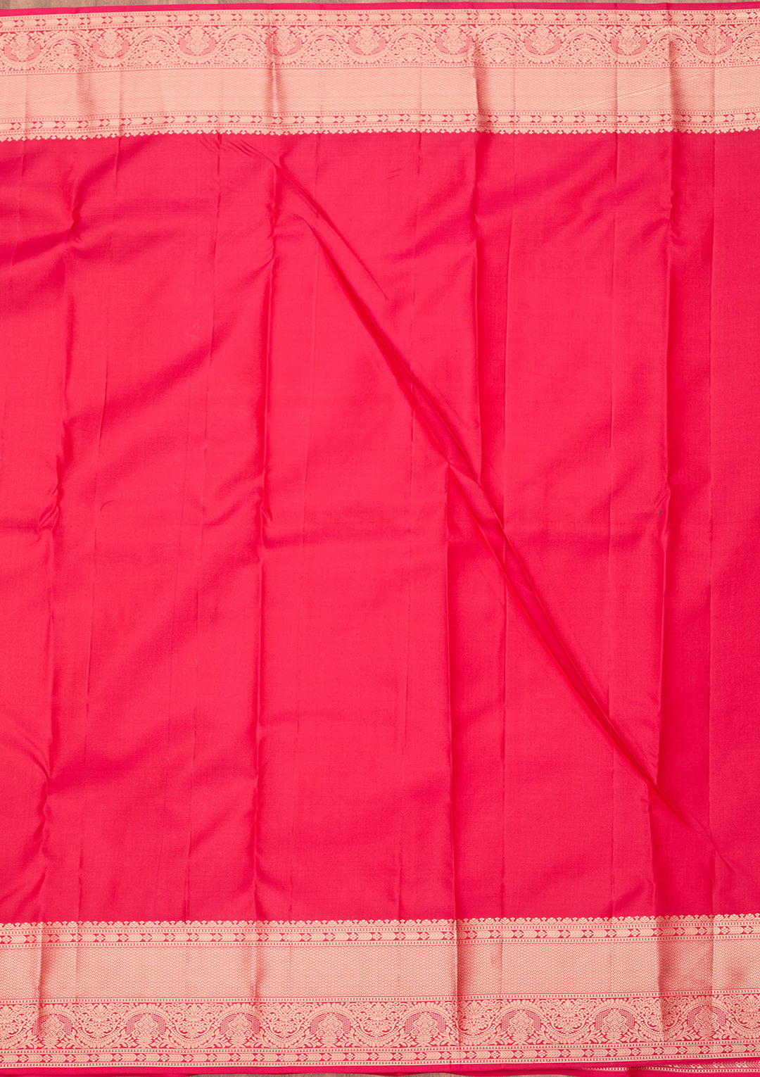 Rani Pink Zariwork Pure Silk Saree