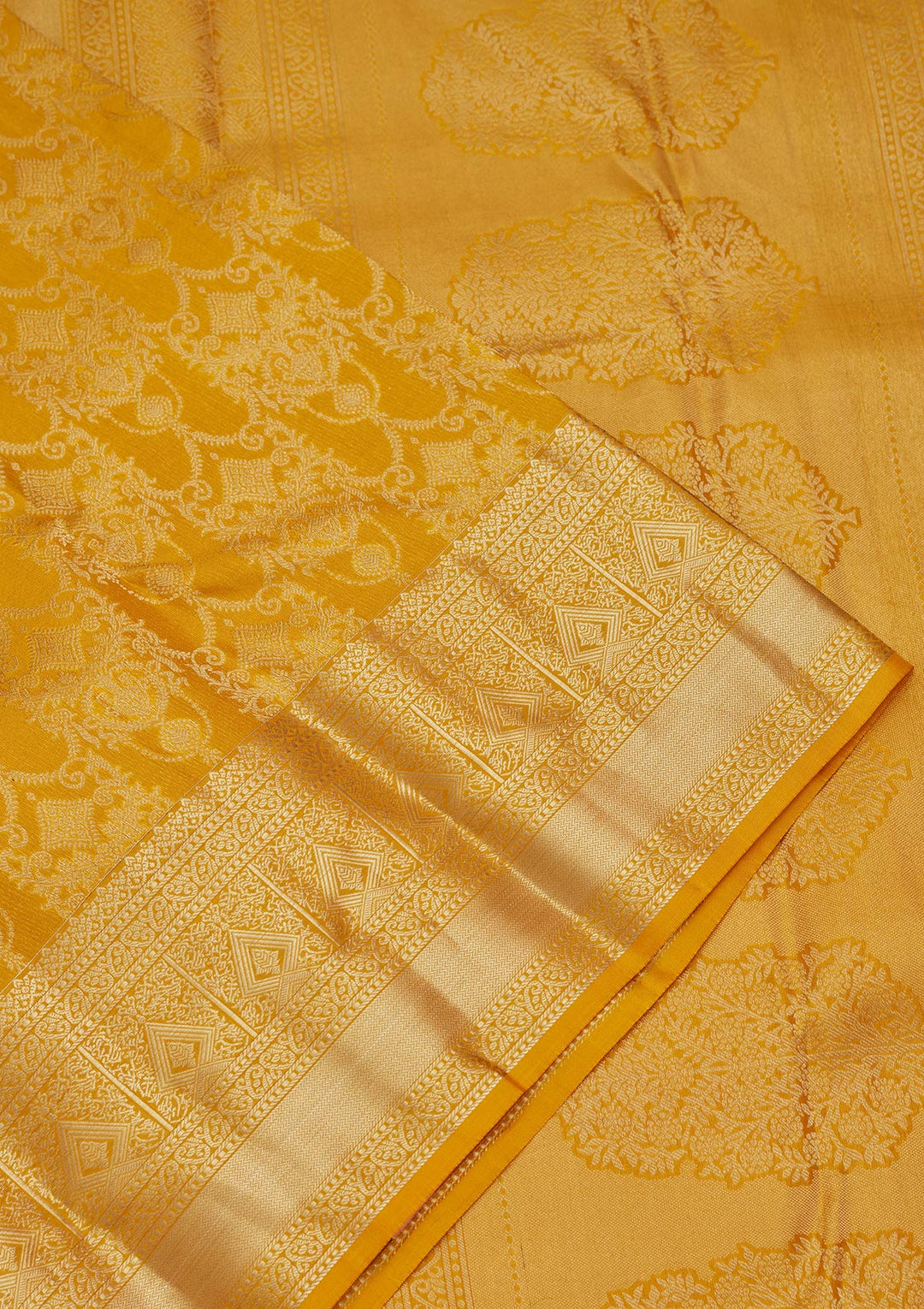 Yellow Zariwork Pure Silk Saree