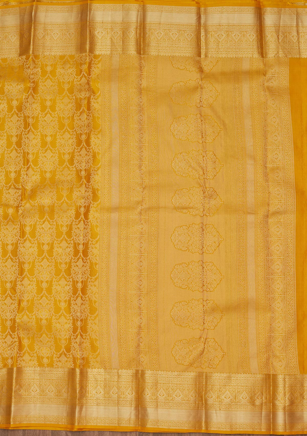 Yellow Zariwork Pure Silk Saree