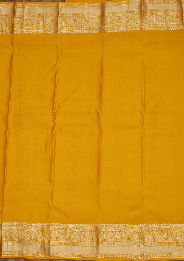 Yellow Zariwork Pure Silk Saree