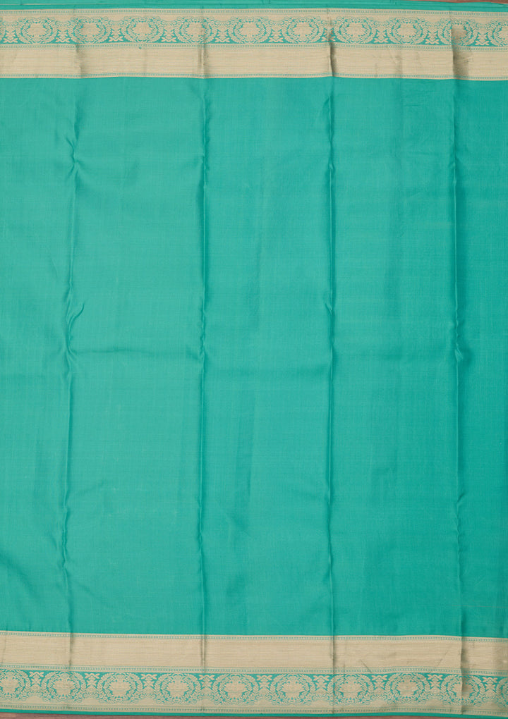 Sea Green Zariwork Pure Silk Saree
