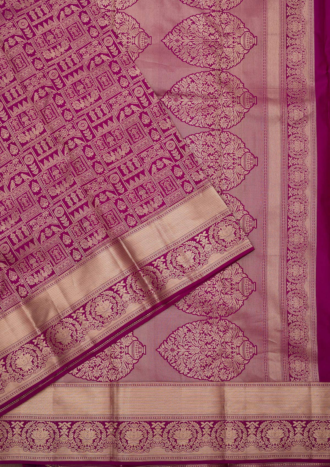 Violet Zariwork (Gold) Pure Silk Silk_Saree