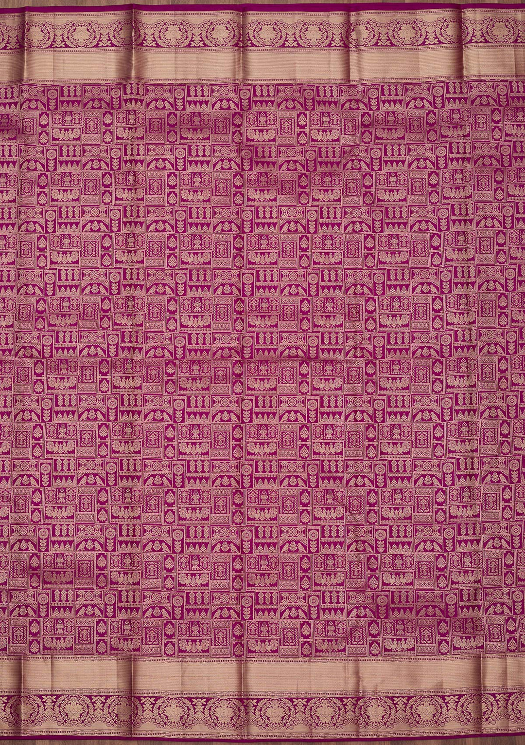 Violet Zariwork (Gold) Pure Silk Silk_Saree