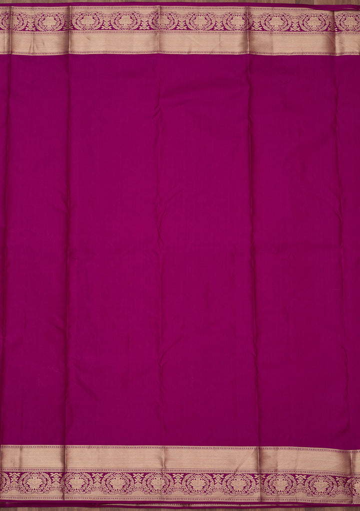 Violet Zariwork (Gold) Pure Silk Silk_Saree