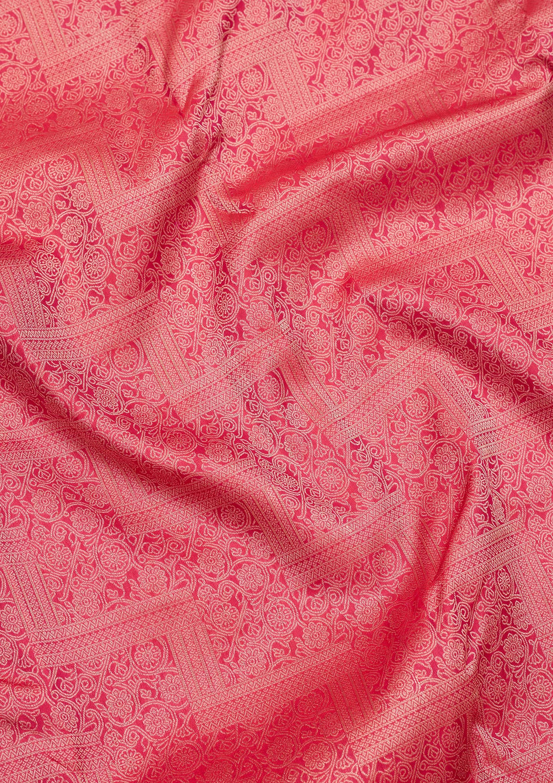 Rani Pink Zariwork Pure Silk Saree