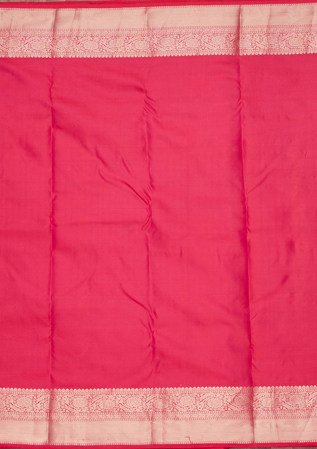 Rani Pink Zariwork Pure Silk Saree