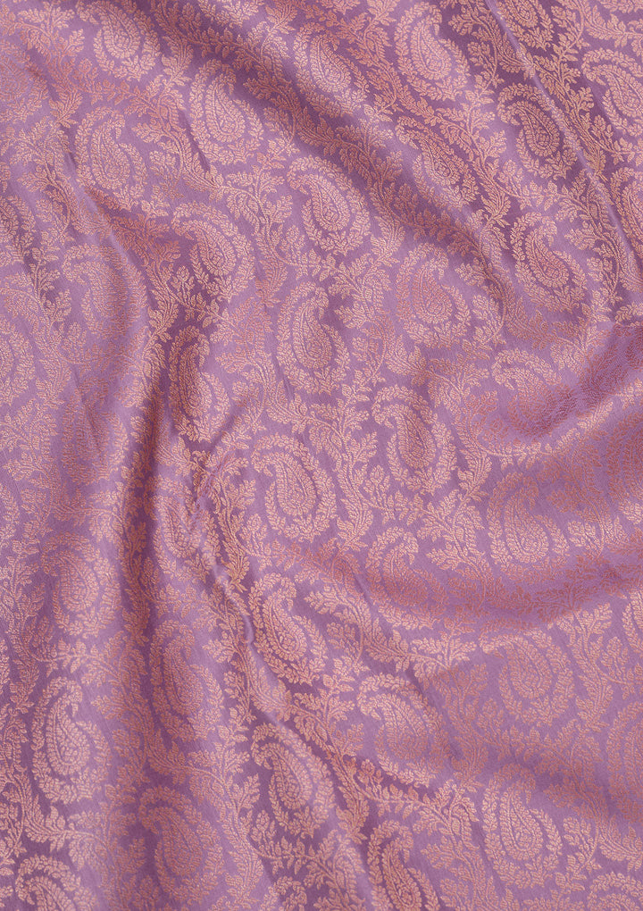 Lavender Zariwork Pure Silk Saree