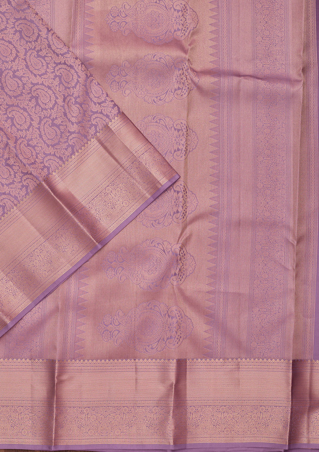 Lavender Zariwork Pure Silk Saree