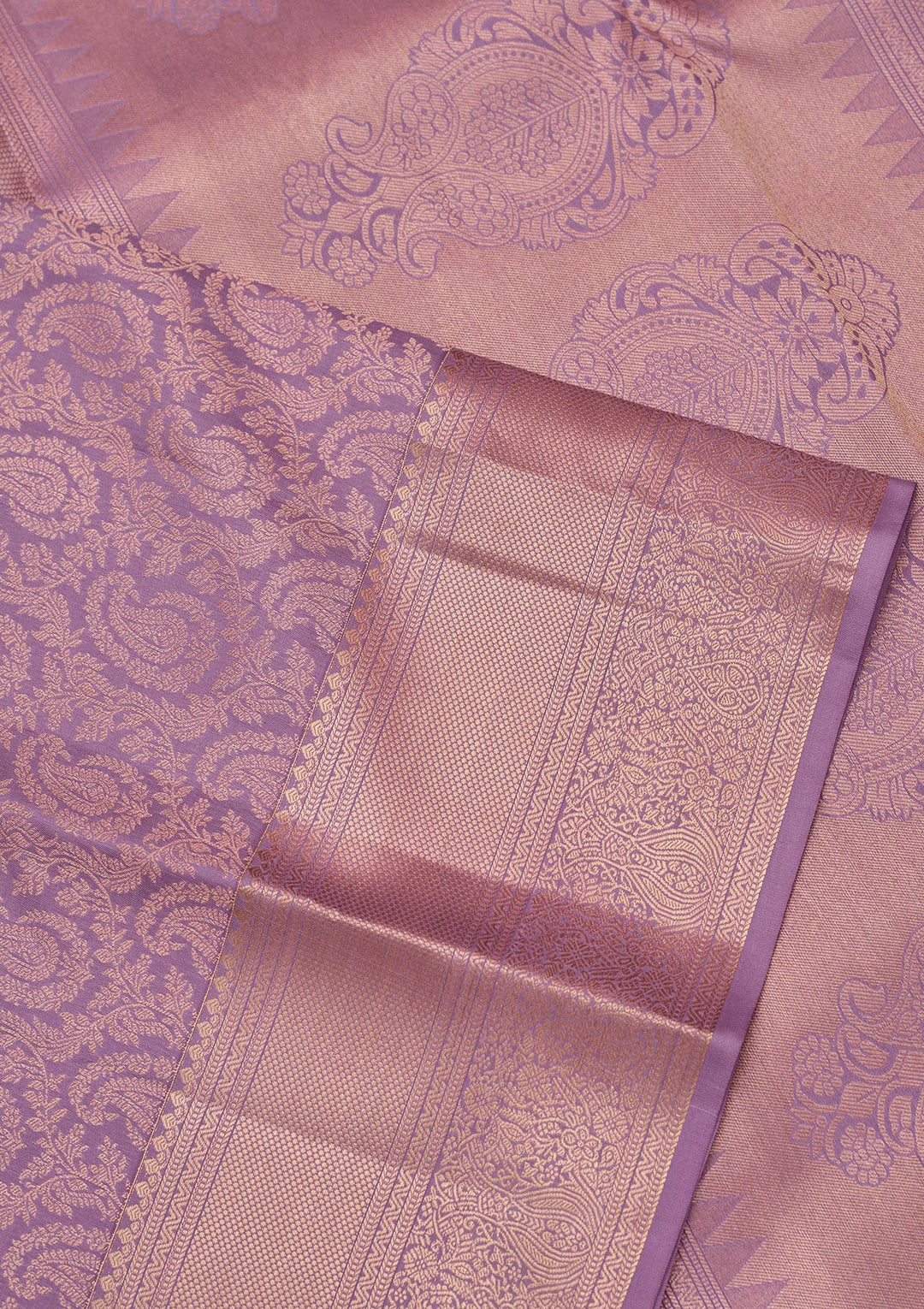 Lavender Zariwork Pure Silk Saree