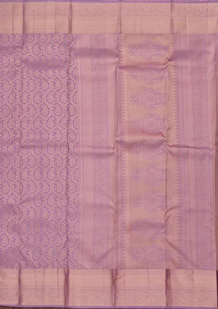 Lavender Zariwork Pure Silk Saree