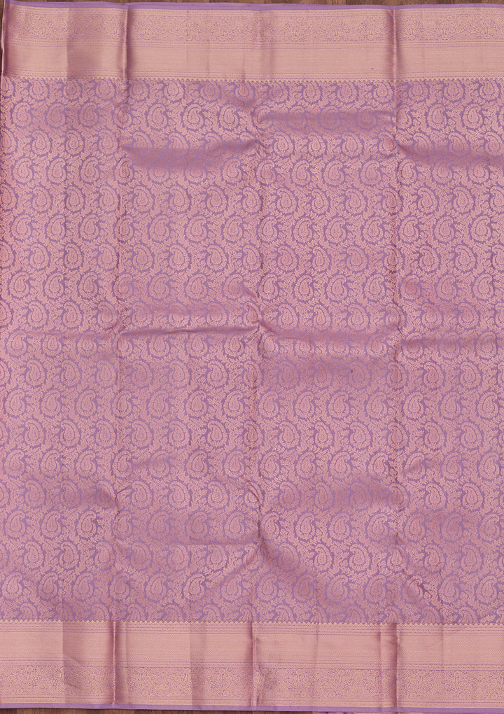 Lavender Zariwork Pure Silk Saree