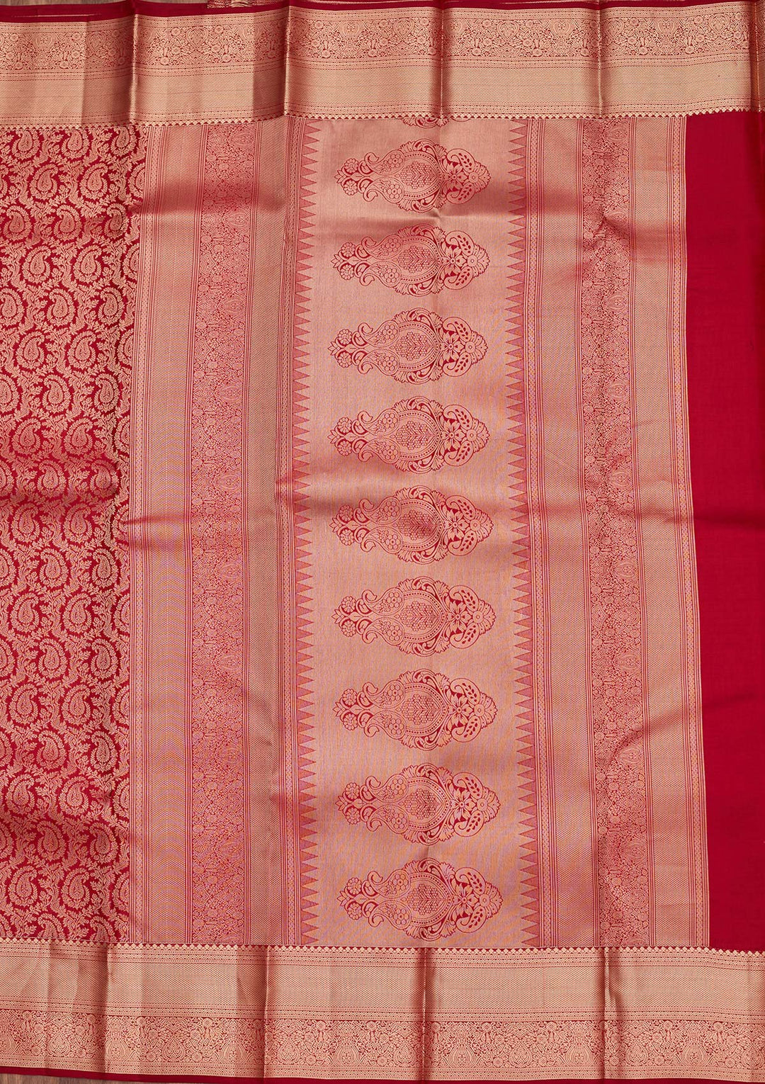 Maroon Zariwork Pure Silk Saree