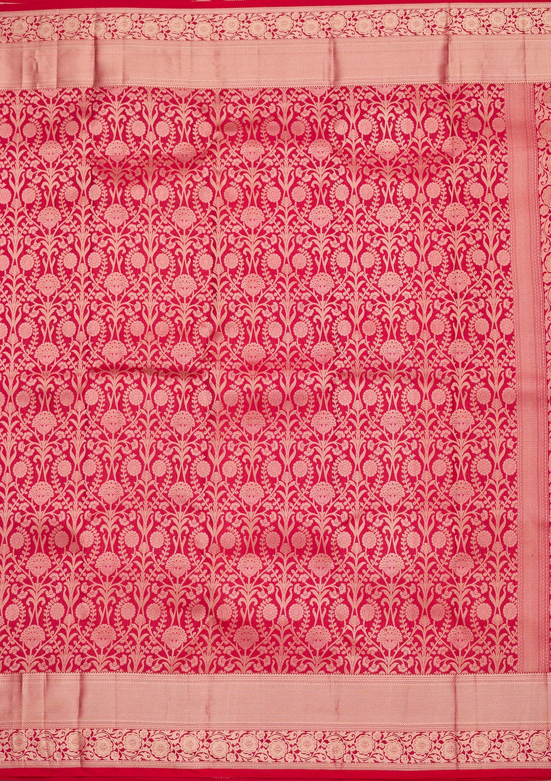 Rani Pink Zariwork Pure Silk Saree